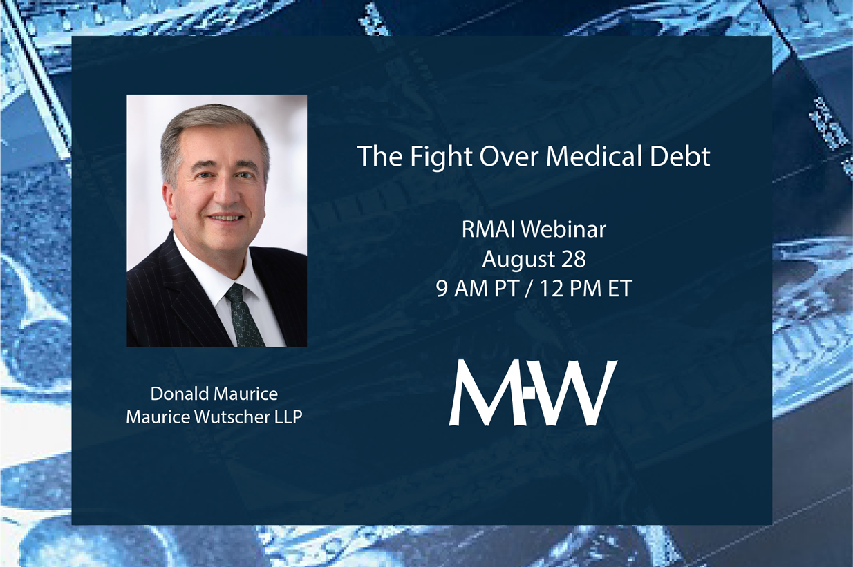 Webinar: Maurice Wutscher’s Donald Maurice To Speak On Medical Debt 